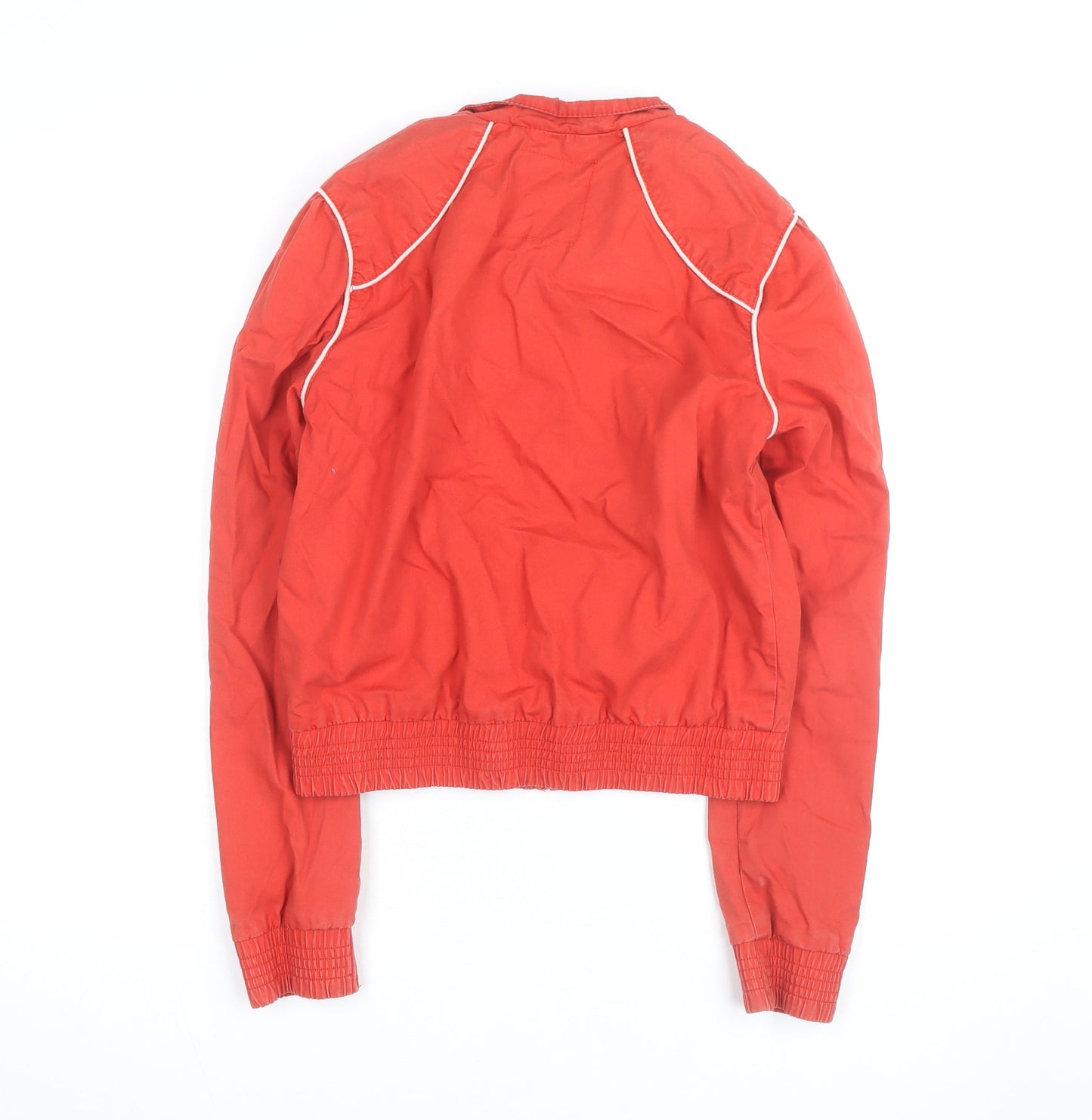 Esprit Women's Red Bomber Jacket Size 10 Lightweight Zip Up