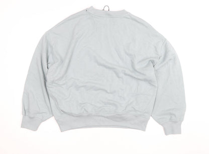 Marks and Spencer Goodmove Women Blue Cotton Crew Neck Sweatshirt Size 10