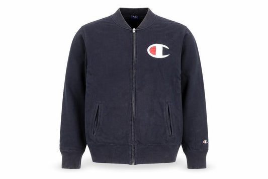 Champion Men's Black Large Full Zip Fleece Basic Activewear Jacket