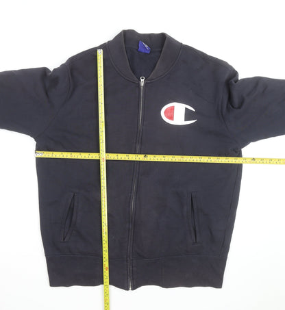 Champion Men's Black Large Full Zip Fleece Basic Activewear Jacket