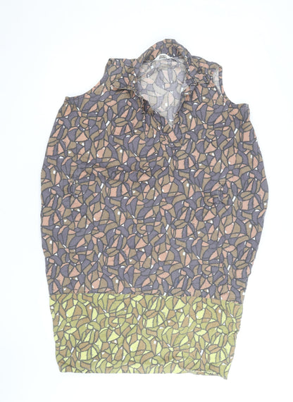 Toast Women's Multicoloured Sleeveless Cotton Tunic Blouse Size S