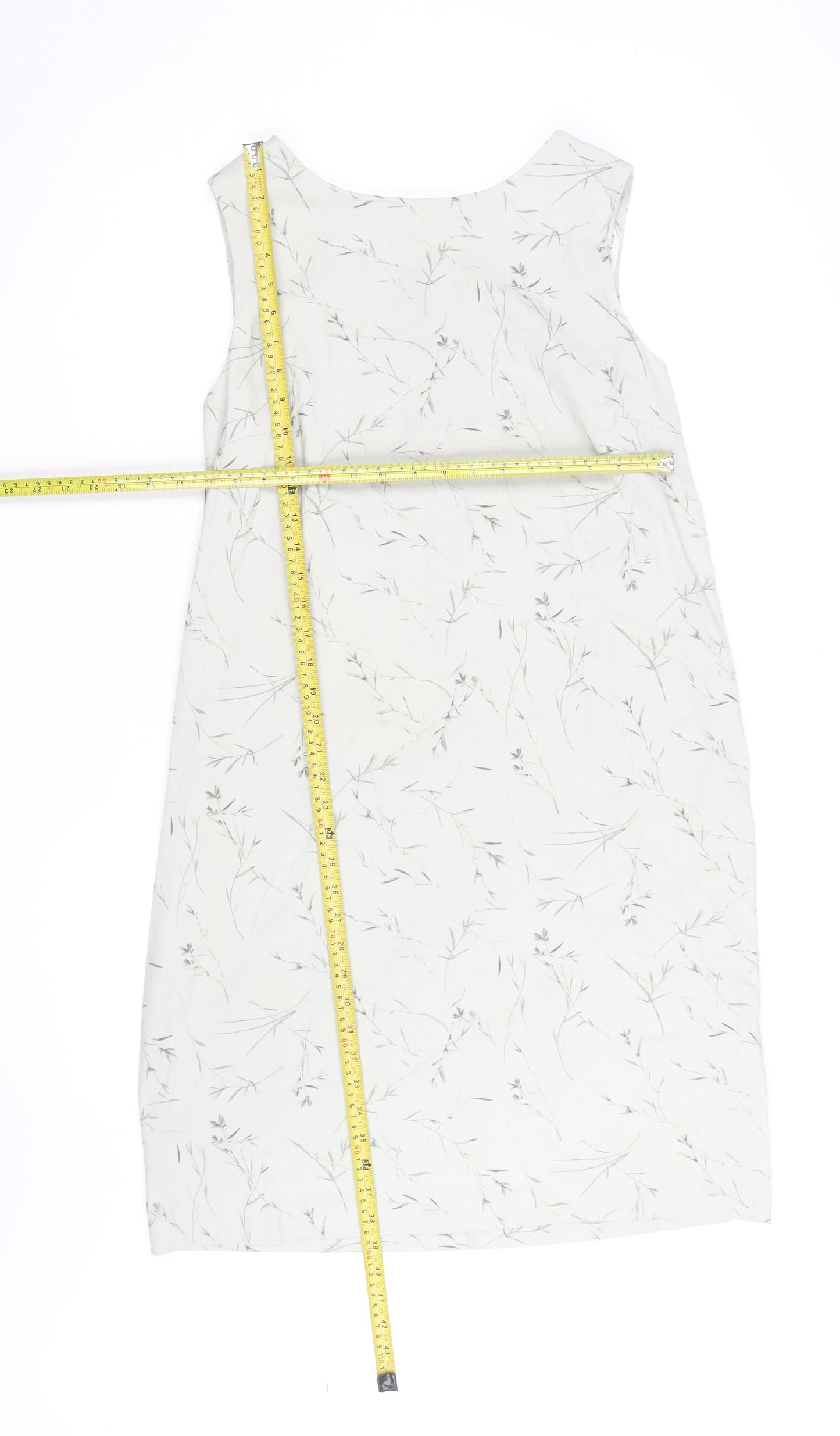 Norton McNaughton Women's Ivory Floral Shift Dress Size 16