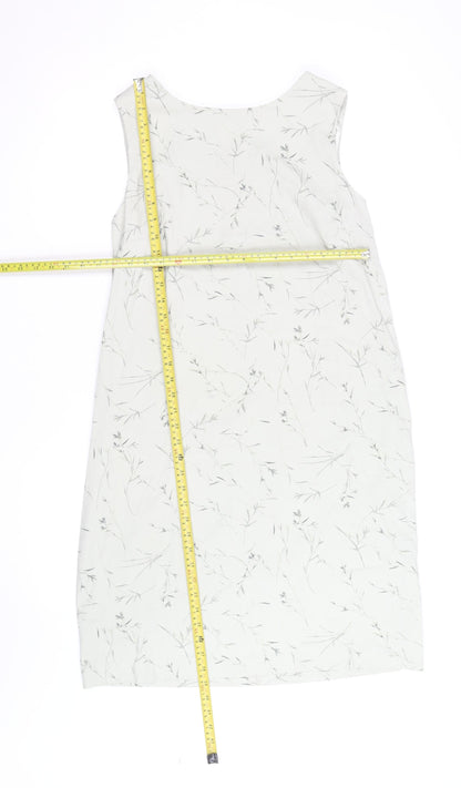 Norton McNaughton Women's Ivory Floral Shift Dress Size 16