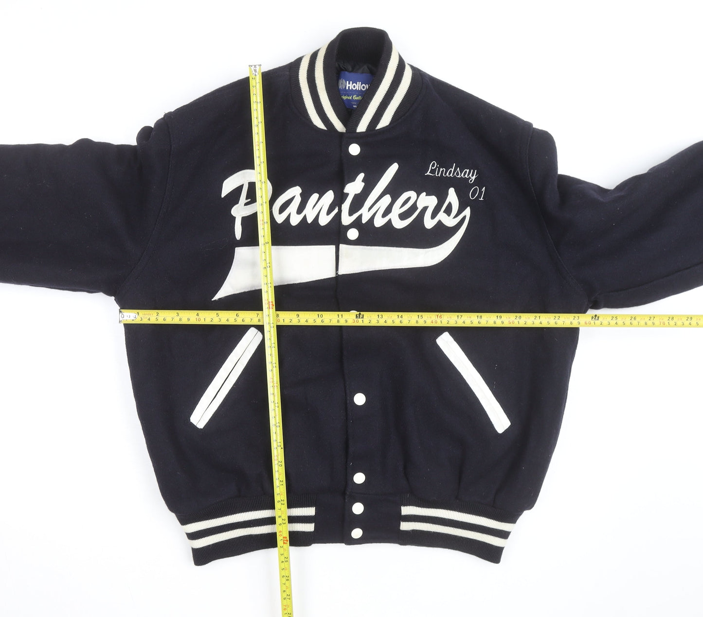 Holloway Men’s Blue Wool Varsity College Jacket Size M Retro USA