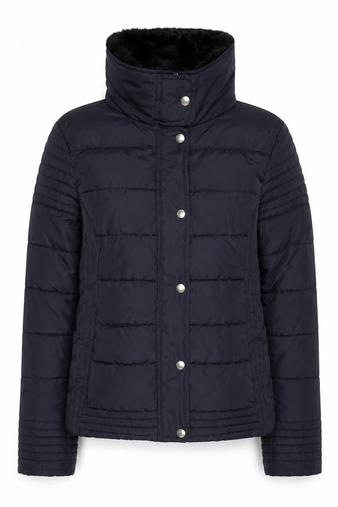 New Look Women's Black Quilted Puffer Jacket Size 12 Winter Warm Lined