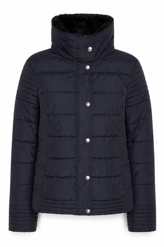 New Look Women's Black Quilted Puffer Jacket Size 12 Winter Warm Lined
