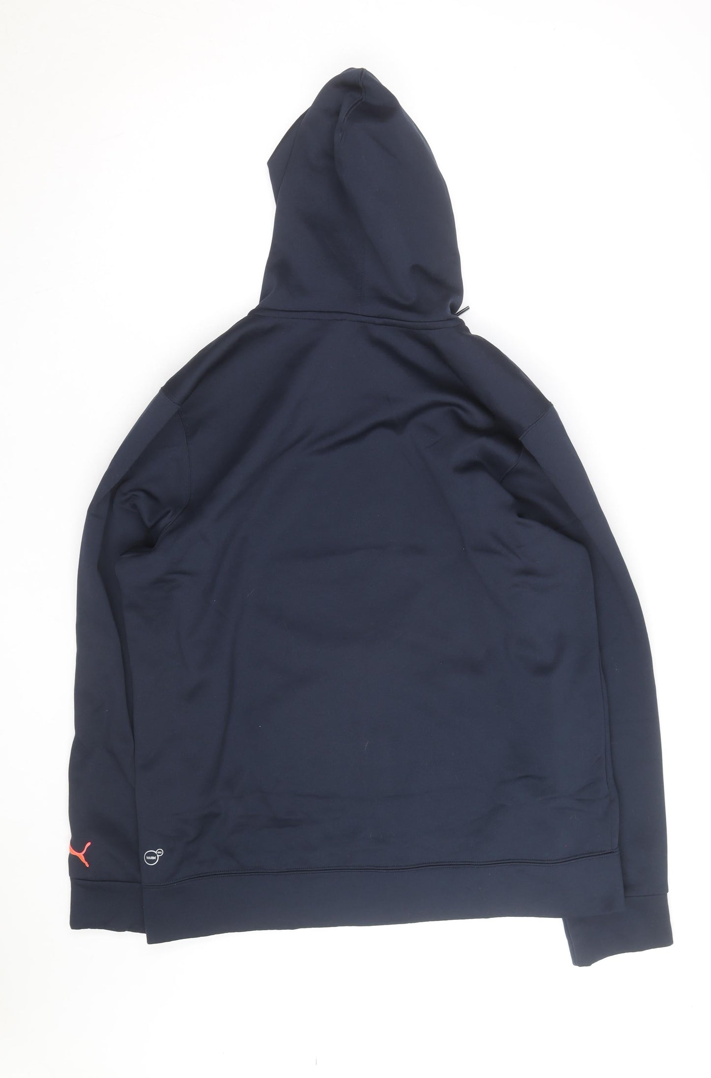Puma Mens Blue Full Zip Hoodie Size L Sports Fleece Sweatshirt