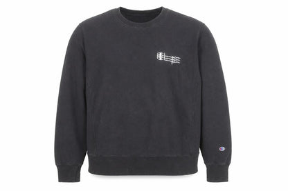 Champion Men's Black Medium Crew Neck Pullover Sweatshirt