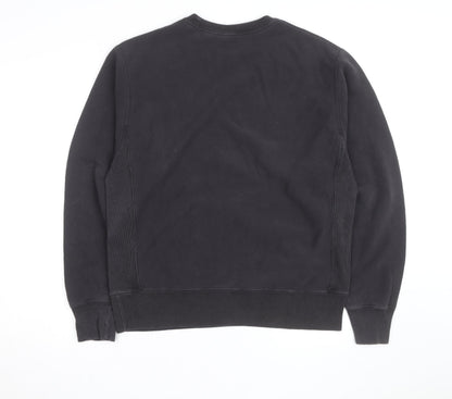 Champion Men's Black Medium Crew Neck Pullover Sweatshirt