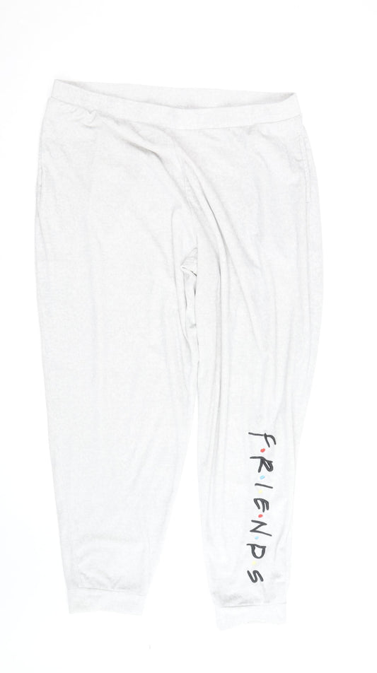 Friends Womens Ivory XL Jogger Lounge Trousers