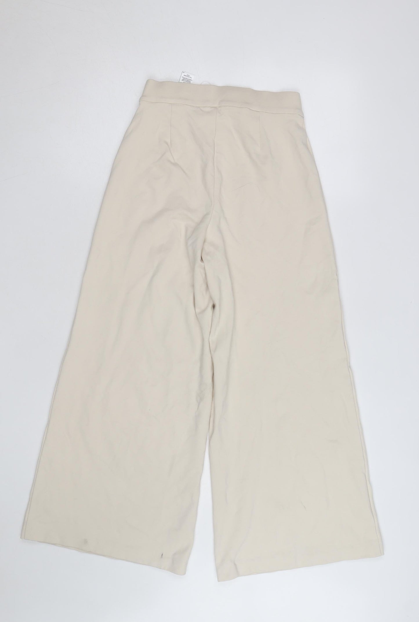 Marks and Spencer Women’s Beige Wide-Leg Trousers Size 6