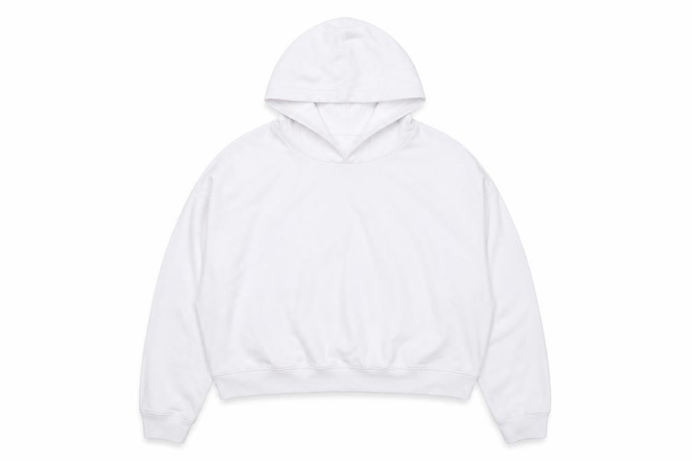 Marks & Spencer Men's White Pullover Hoodie L Lightweight Cotton Blend