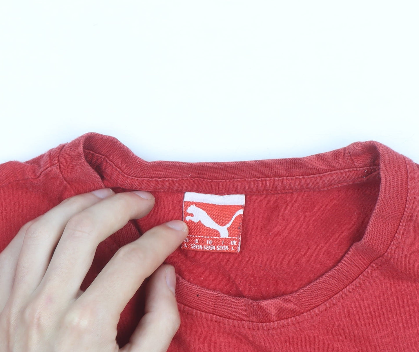 Puma Men’s Red Graphic Sports T-Shirt Size S Cotton Crew Neck