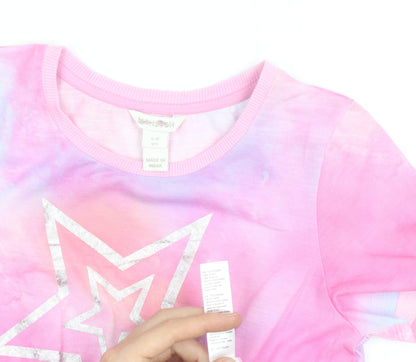 Morrisons Girls Multicoloured Tie Dye Star T-Shirt Dress 11-12 Years