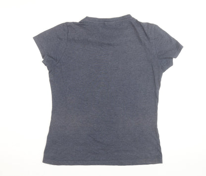 Lee Cooper Women's Grey Floral Heart Print T-Shirt Size 14