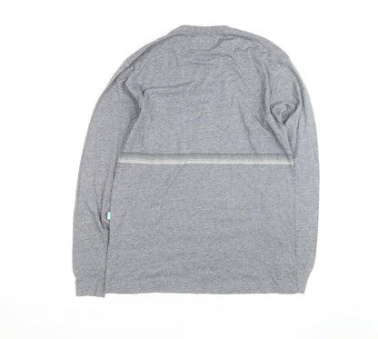 Vissla Men's Grey Long Sleeve Cotton Casual Shirt Size S