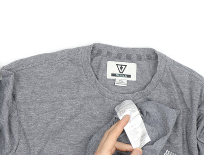 Vissla Men's Grey Long Sleeve Cotton Casual Shirt Size S