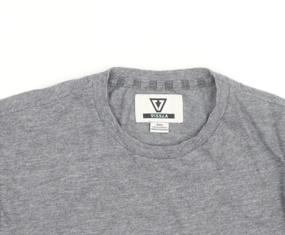 Vissla Men's Grey Long Sleeve Cotton Casual Shirt Size S