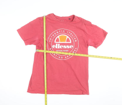Ellesse Men's Red Small Graphic Logo Sports T-Shirt