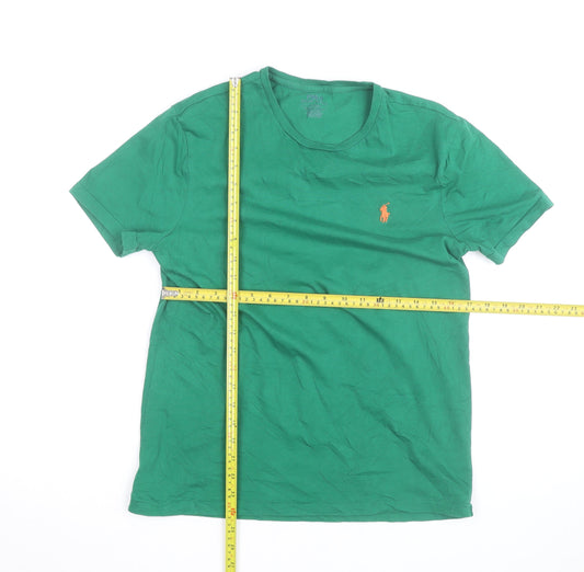 Ralph Lauren Men’s Green Slim Fit Cotton Crew Neck T-Shirt L