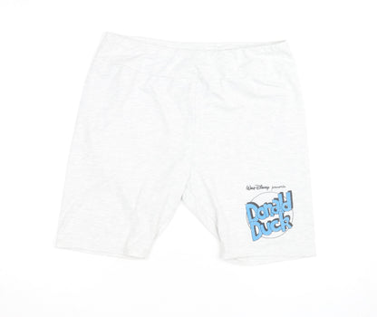Disney Mickey & Friends Women's White Donald Duck Biker Shorts XL