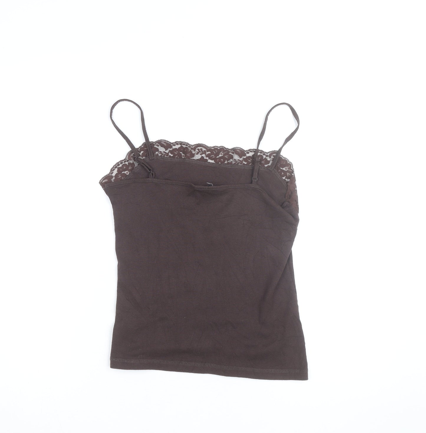 Red Herring Womens Brown Lace Trim Camisole Tank Top Size 14