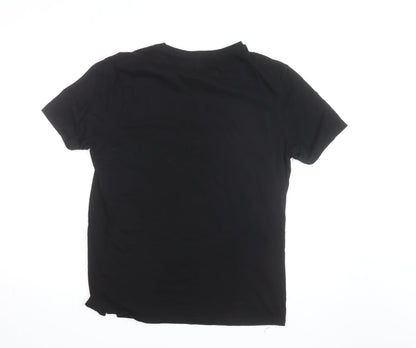 Nicce Men's Black Cotton Crew Neck Short Sleeve T-Shirt Large