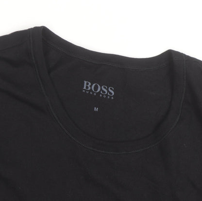 Hugo Boss Men's Black Cotton Crew Neck Short Sleeve T-Shirt M