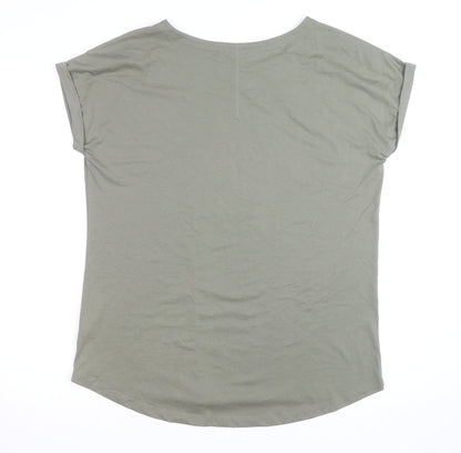 Next Women’s Green Star Studded T-Shirt Size 16 Short Sleeve