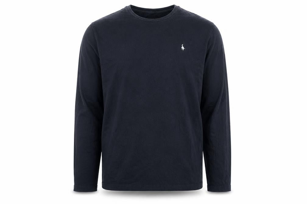 Jack Wills Men's Navy Cotton Long Sleeve Crew Neck Casual Top Size S