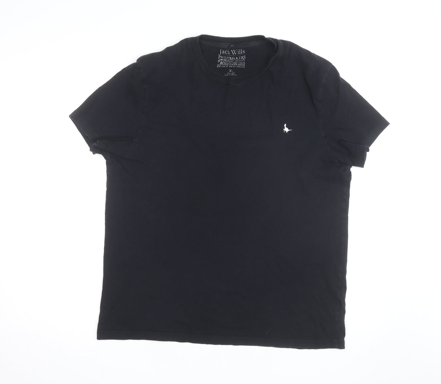 Jack Wills Men's Black XL Cotton Crew Neck Logo T-Shirt