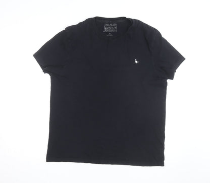 Jack Wills Men's Black XL Cotton Crew Neck Logo T-Shirt