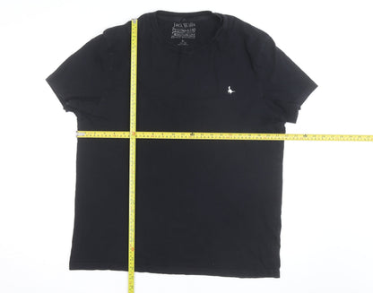 Jack Wills Men's Black XL Cotton Crew Neck Logo T-Shirt