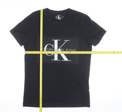 Calvin Klein Jeans Men's Black Logo Cotton T-Shirt Size M