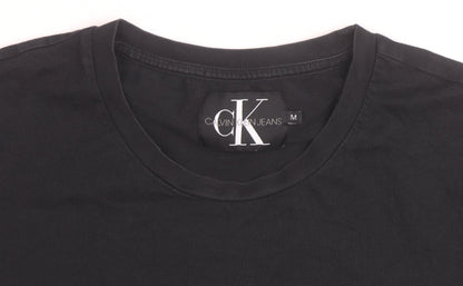 Calvin Klein Jeans Men's Black Logo Cotton T-Shirt Size M