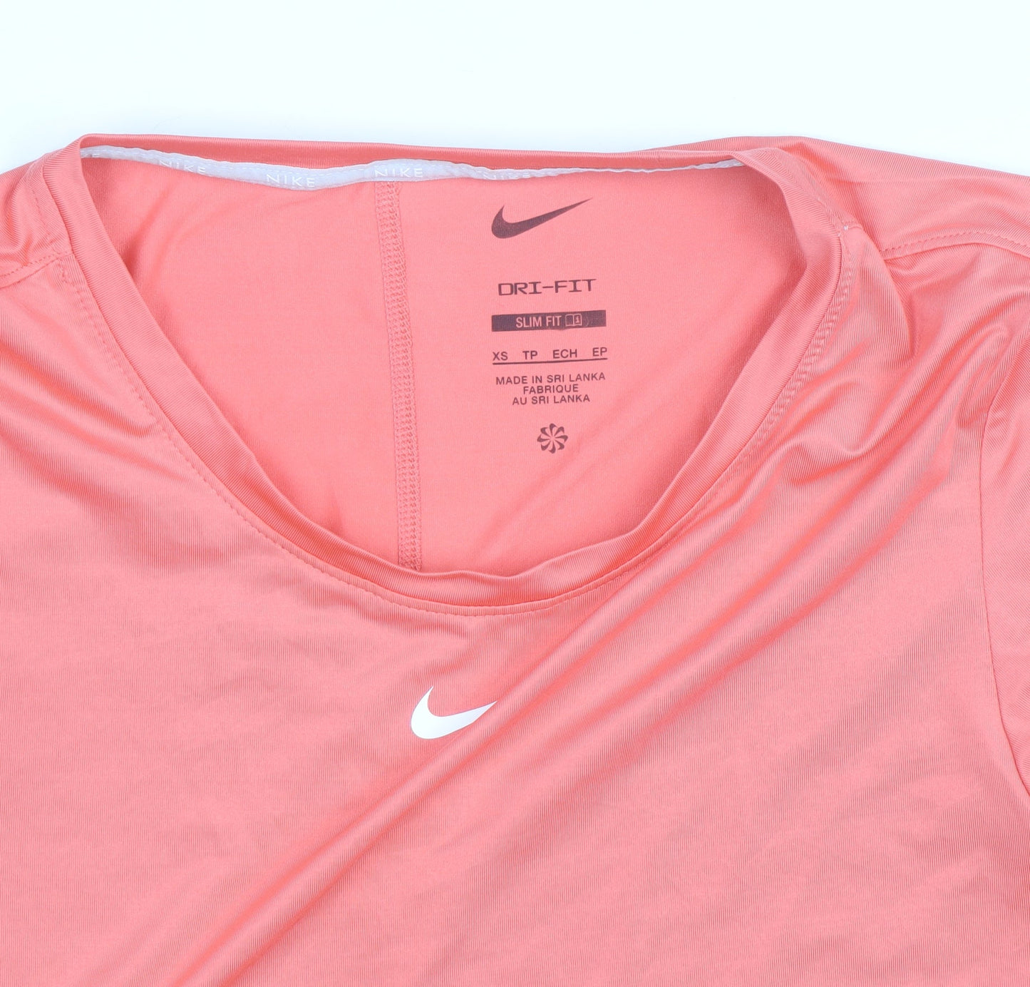 Nike Women’s Pink Dri-Fit Slim Fit Active T-Shirt XS