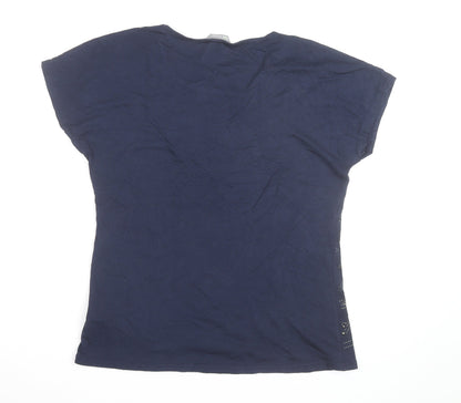 Marks and Spencer Women’s Blue Studded Cotton T-Shirt Size 12