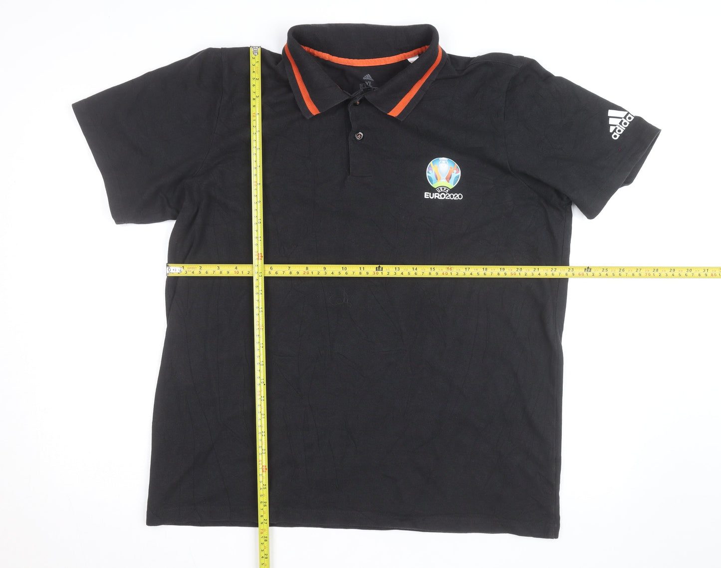 Adidas Men’s Black Euro 2020 Polo Shirt XL Short Sleeve Cotton