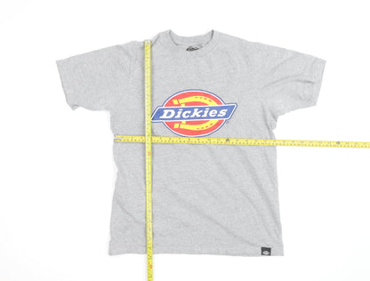 Dickies Men's Grey XS Logo Cotton Crew Neck Short Sleeve T-Shirt