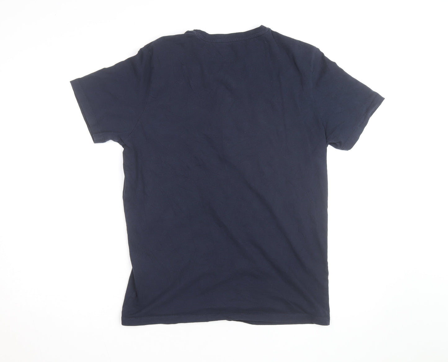 Jack & Jones Mens Blue Regular Fit Graphic Beach T-Shirt Size M