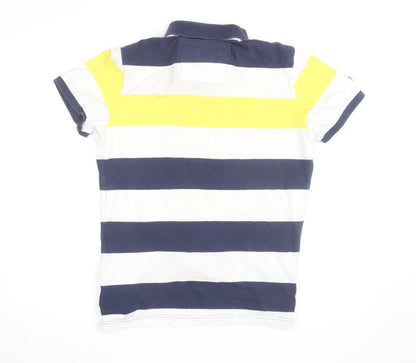 Superdry Men's Multicoloured Striped Cotton Polo Shirt XL