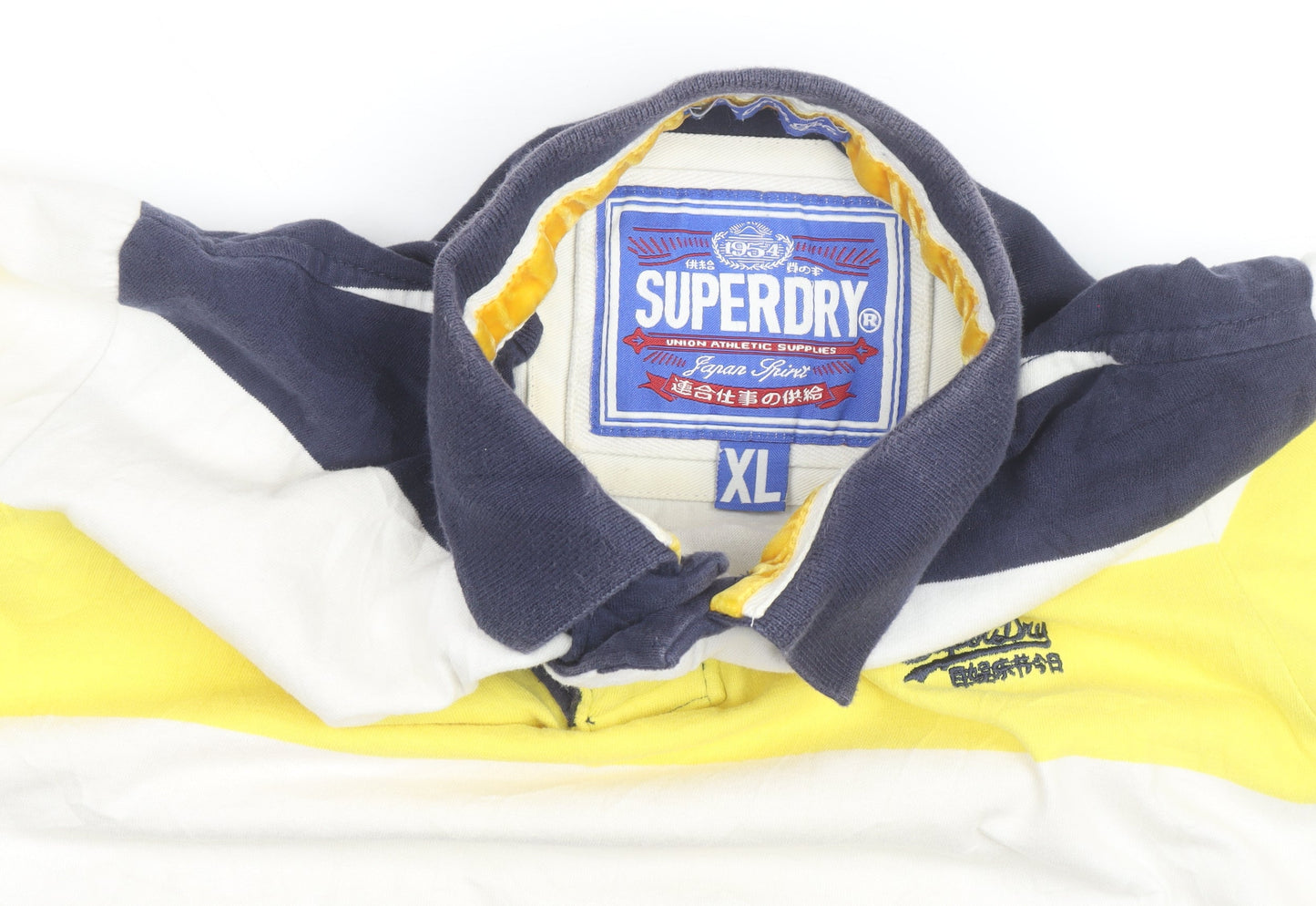 Superdry Men's Multicoloured Striped Cotton Polo Shirt XL
