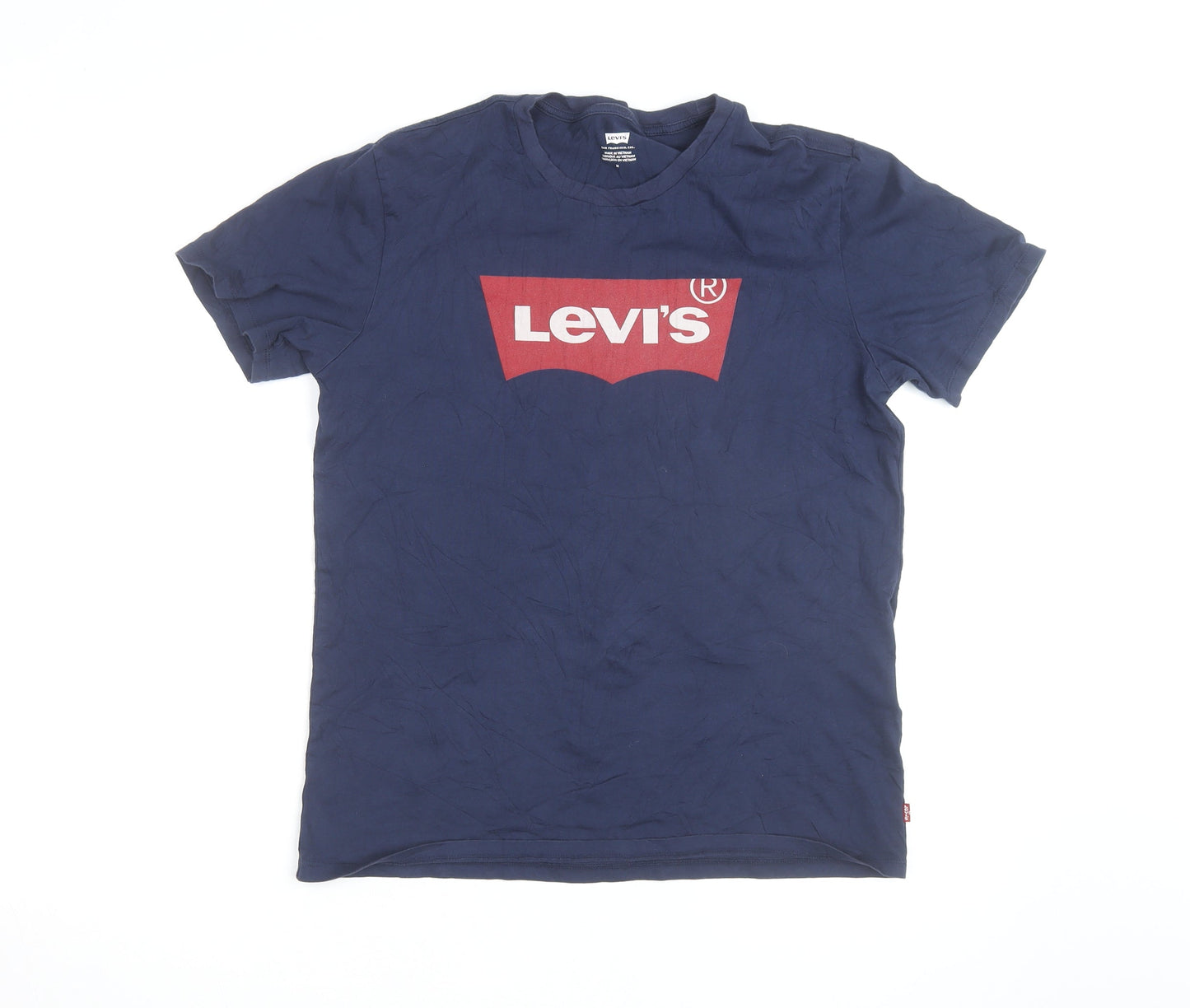 Levi's Men's Blue Graphic Logo Crew Neck T-Shirt Size M