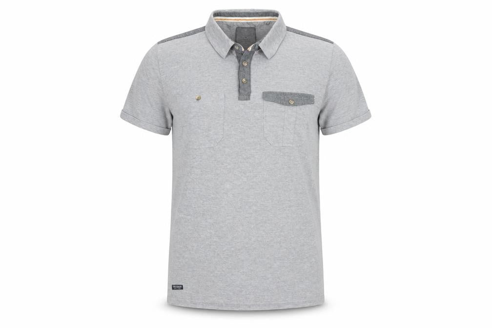 Threadbare Men's Grey Short Sleeve Collared Polo Shirt Size M