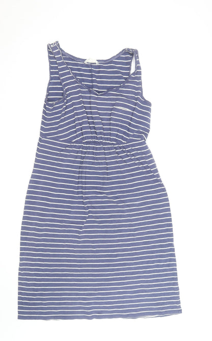 H&M Womens Blue White Striped Tank Dress Size M Casual Summer