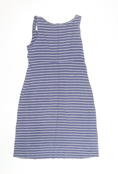 H&M Womens Blue White Striped Tank Dress Size M Casual Summer