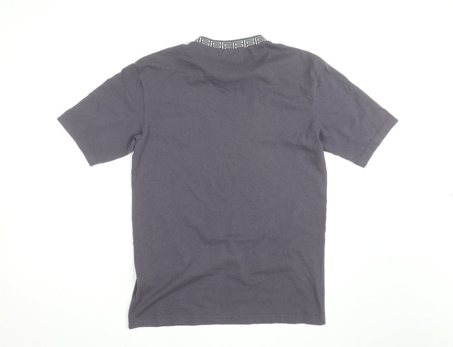 Topman Men's Grey Cotton Crew Neck Short Sleeve Regular Fit T-Shirt Size S