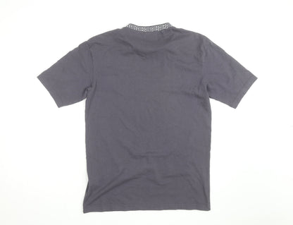 Topman Men's Grey Cotton Crew Neck Short Sleeve Regular Fit T-Shirt Size S