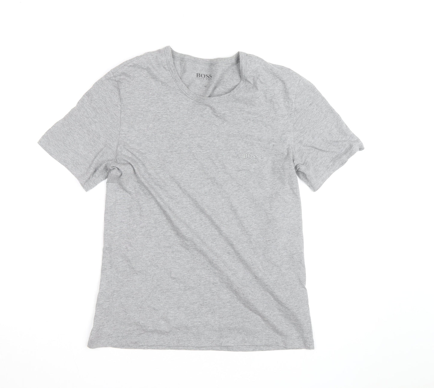 Hugo Boss Men's Grey Crew Neck Cotton T-Shirt Size M Classic Fit