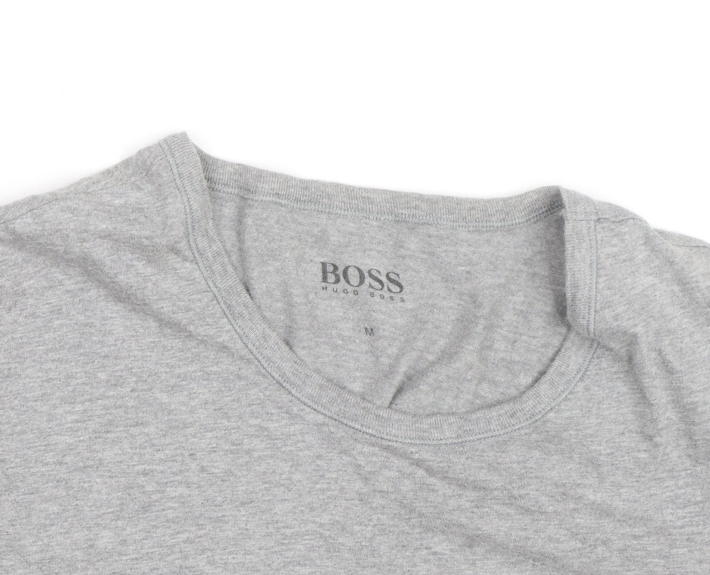 Hugo Boss Men's Grey Crew Neck Cotton T-Shirt Size M Classic Fit